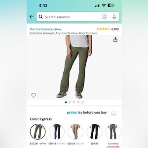 Columbia Women’s active/hiking pants NWT